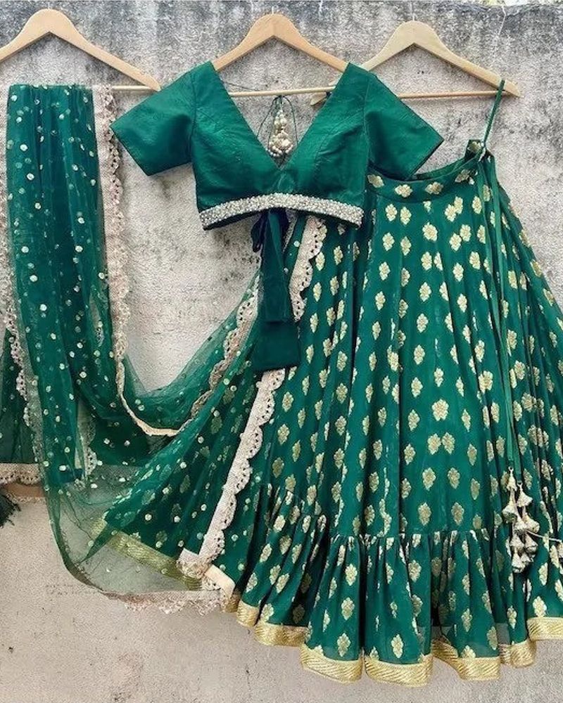 lehenga choli 6 color of jacquard sequins embroidery lehenga choli