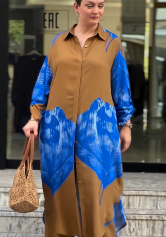 Digital Leaf Charm Premium Co Ord Set