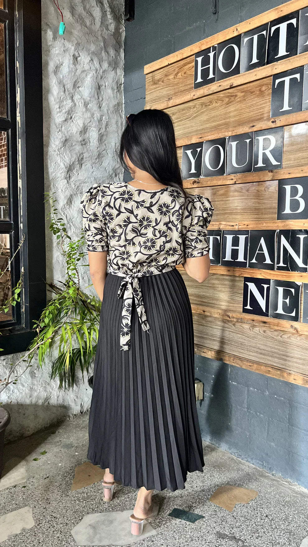 Floral Bliss Fit & Flare Midi Dress