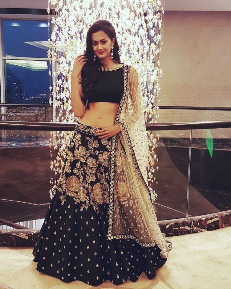 Black & Cream Innovative Lehenga Choli With Dupatta