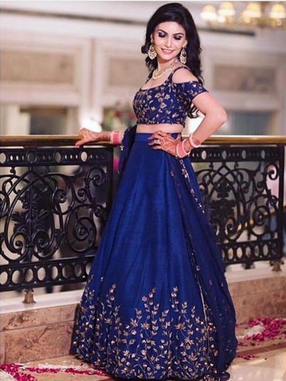 Blue Delightful Lehenga Choli With Dupatta