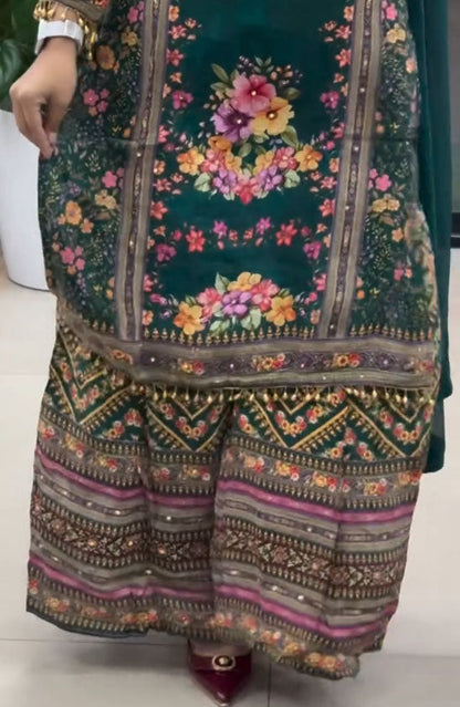 Aapsee  Pakistani Heavy Fancy Plazzo Pair With Dupatta  Set