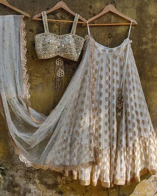 lehenga choli 6 color of jacquard sequins embroidery lehenga choli