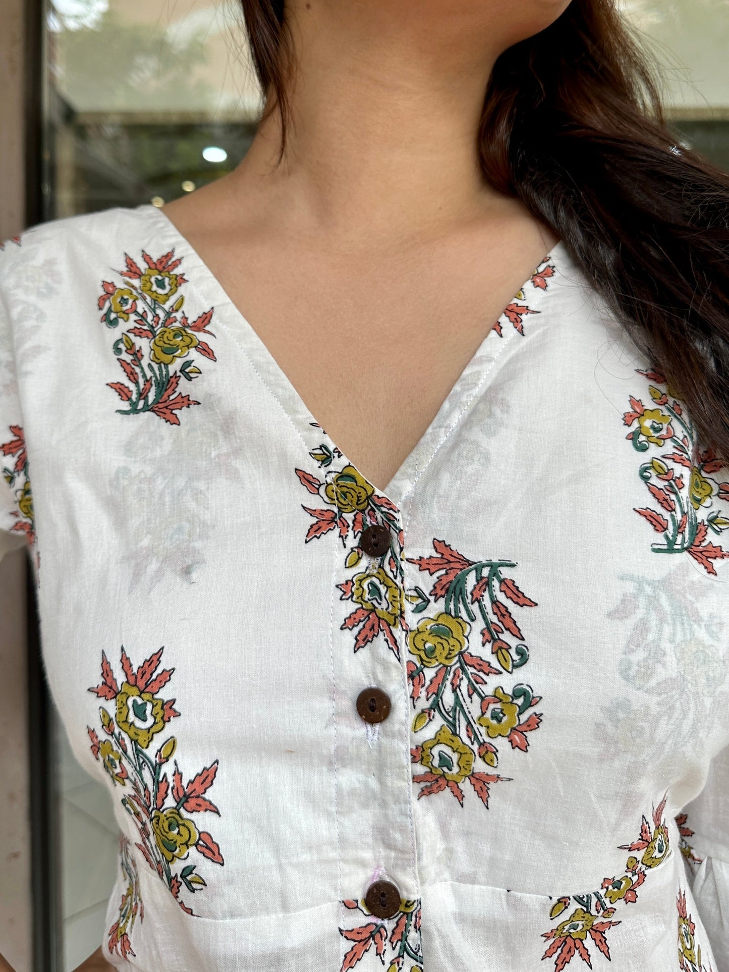 Breezy White Cotton  Dress
