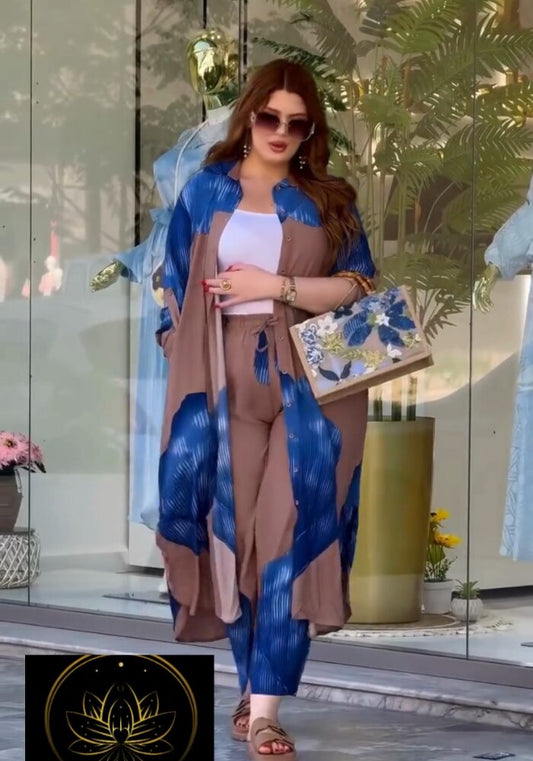 Golden Leaf Bloom Co-Ord Set