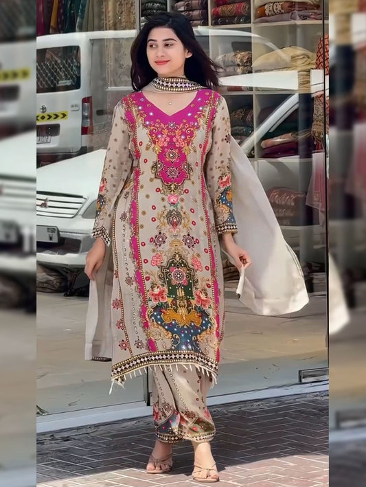 Mannat-Heavy Fancy Pair With Dupatta set