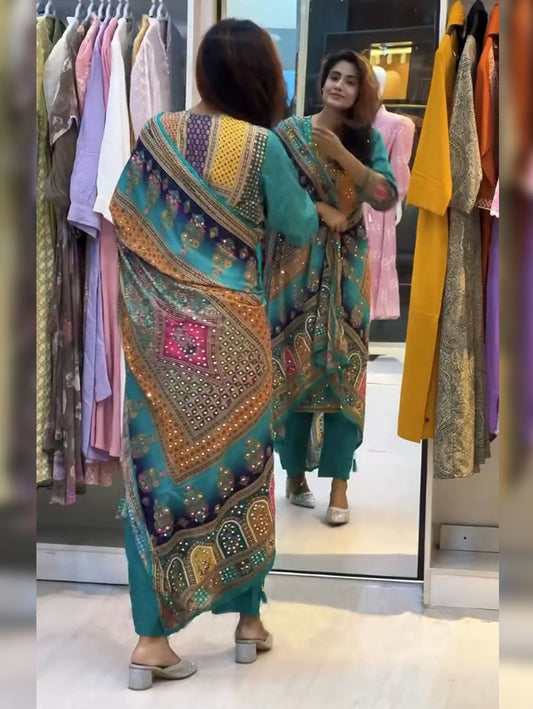 Nazama-Heavy Fancy Pair With Dupatta Set