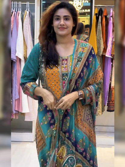 Nazama-Heavy Fancy Pair With Dupatta Set