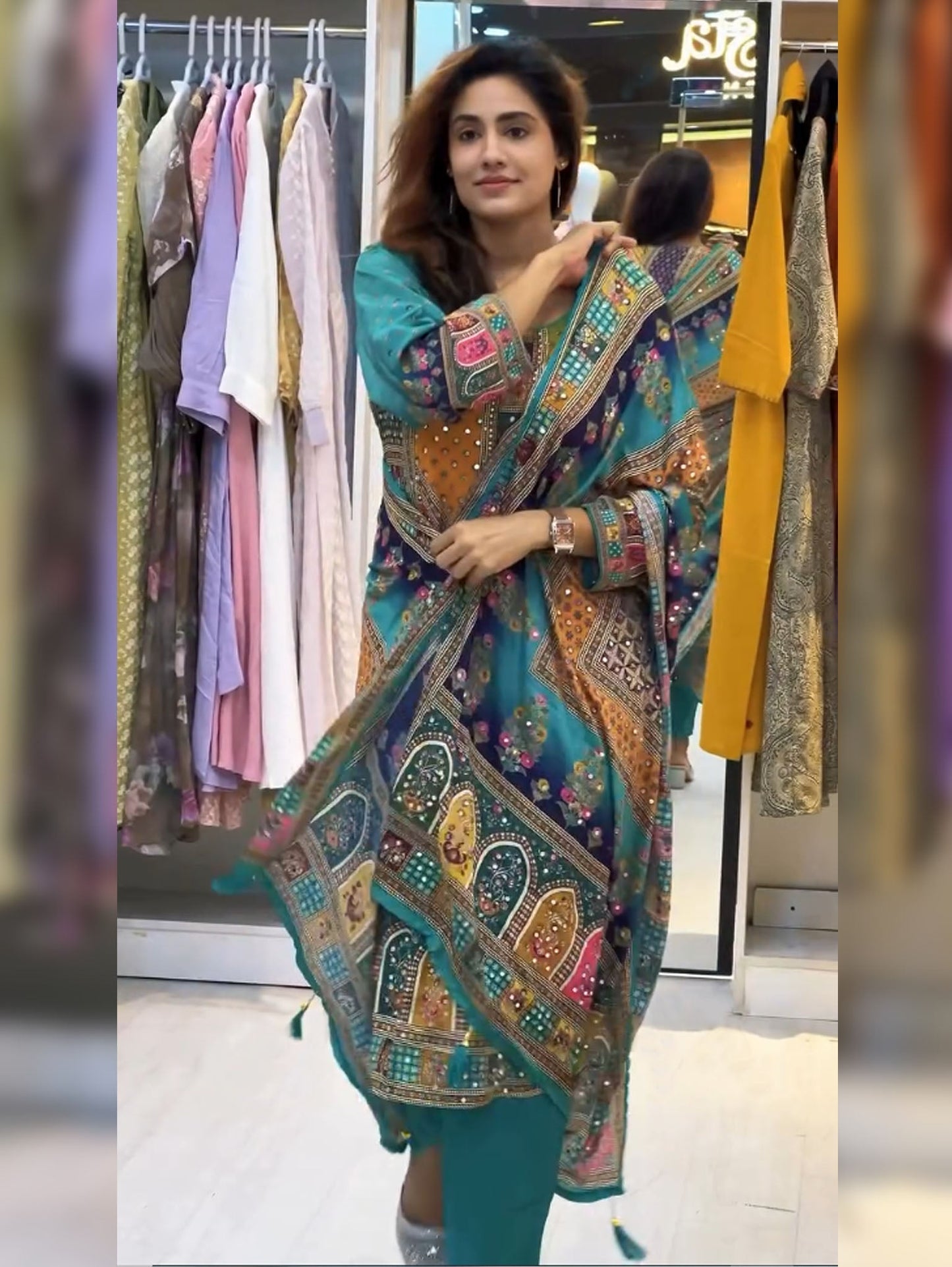 Nazama-Heavy Fancy Pair With Dupatta Set