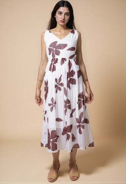 Cocoa Bloom Maxi Dress