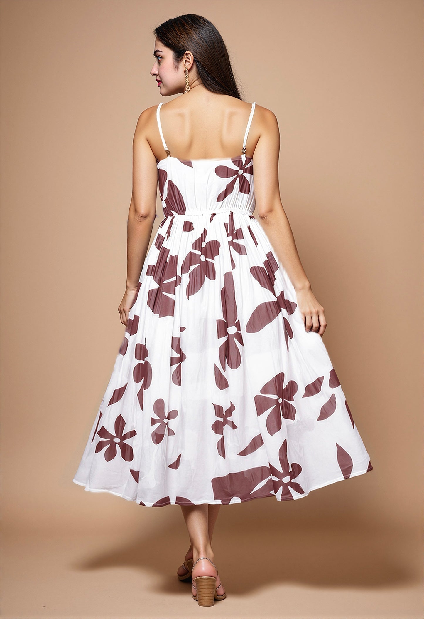 Cocoa Bloom Maxi Dress