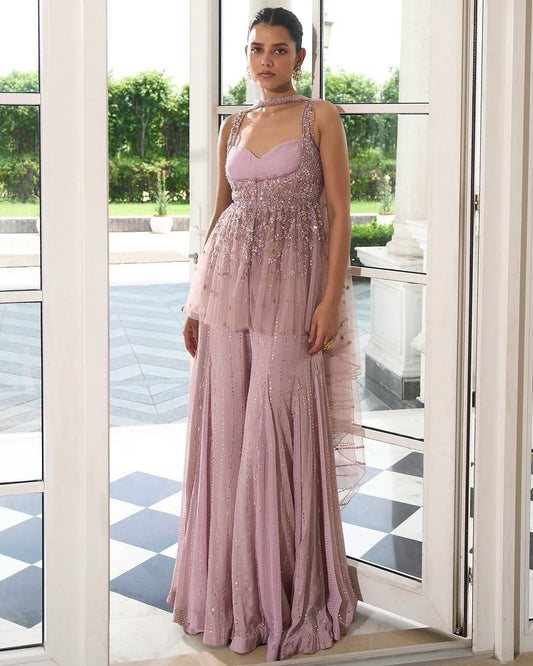 Noore-Glimmer Palazzo Set