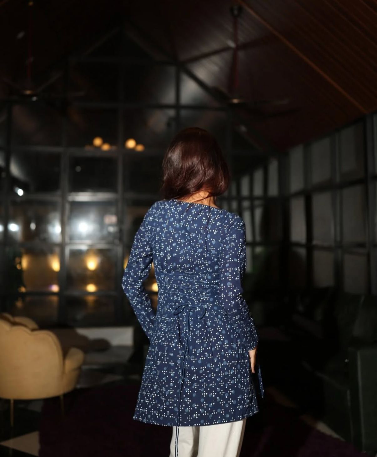 Midnight Indigo Jodha Kurti