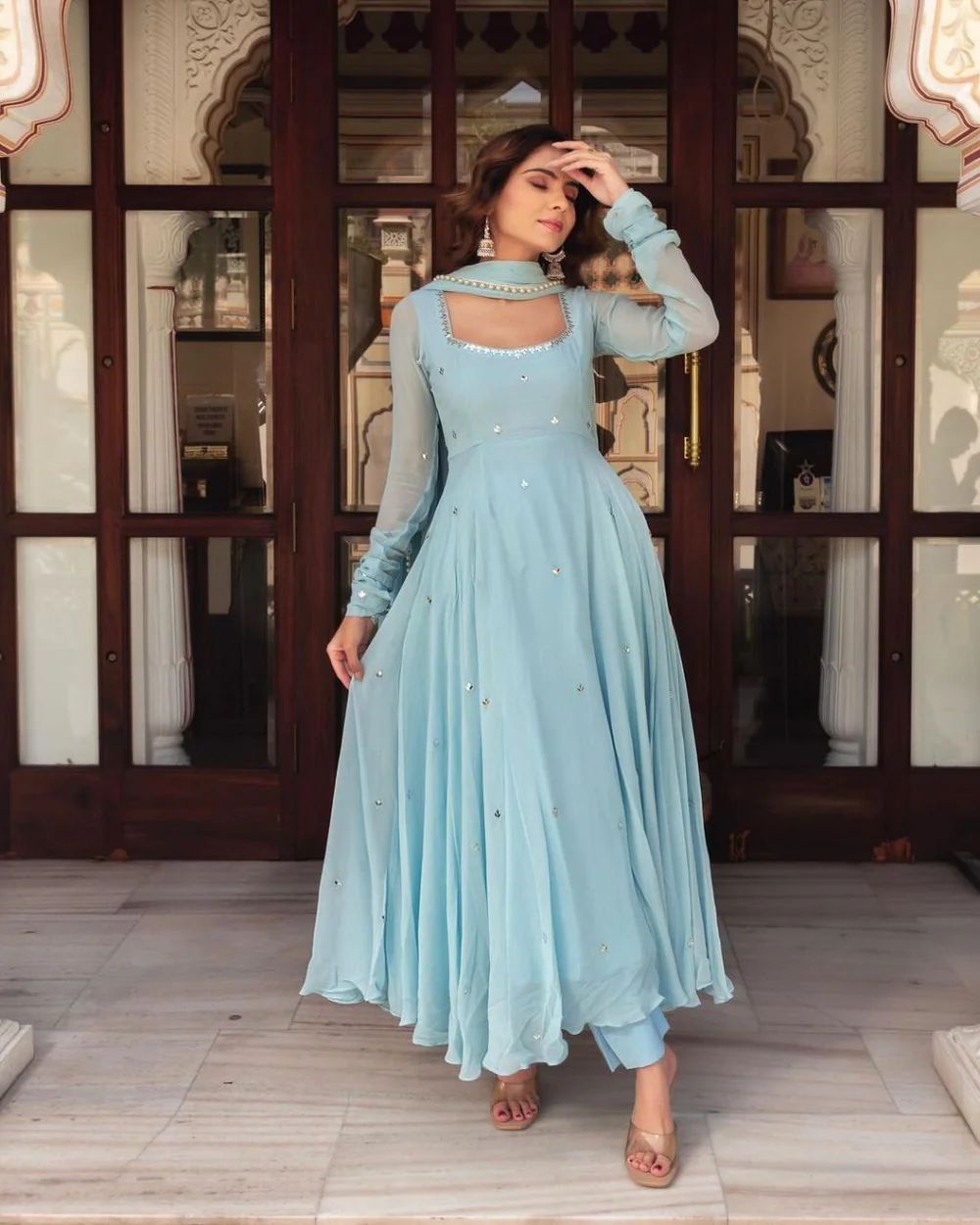 Azure Grace Anarkali