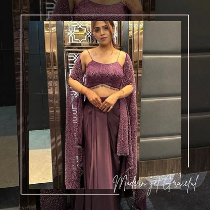 Velour Wine Drape Ensemble