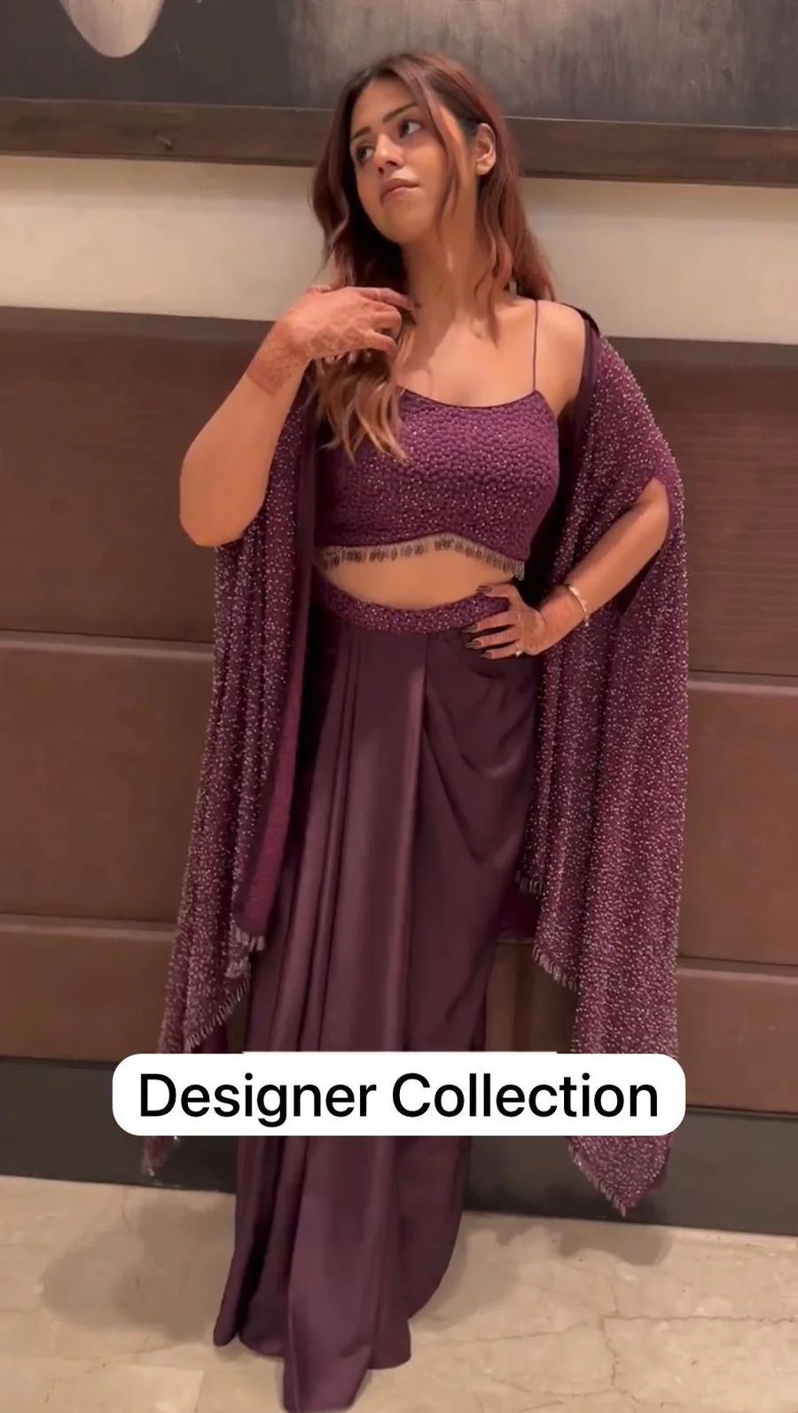 Velour Wine Drape Ensemble