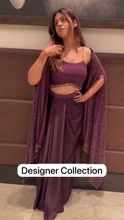 Velour Wine Drape Ensemble