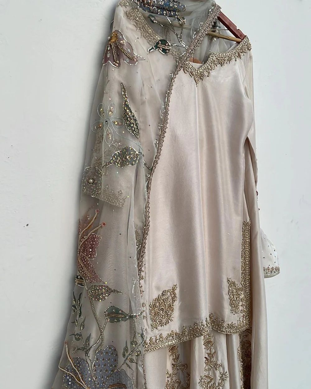 Nazneen Ivory Sharara Set