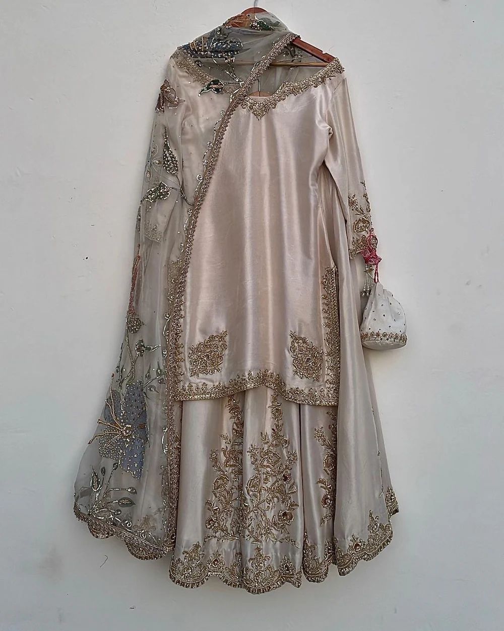 Nazneen Ivory Sharara Set