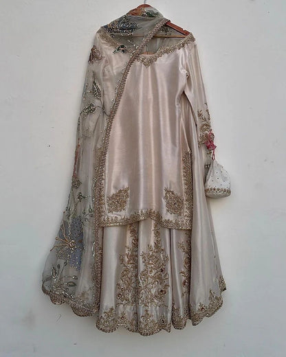 Nazneen Ivory Sharara Set