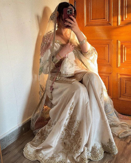 Nazneen Ivory Sharara Set