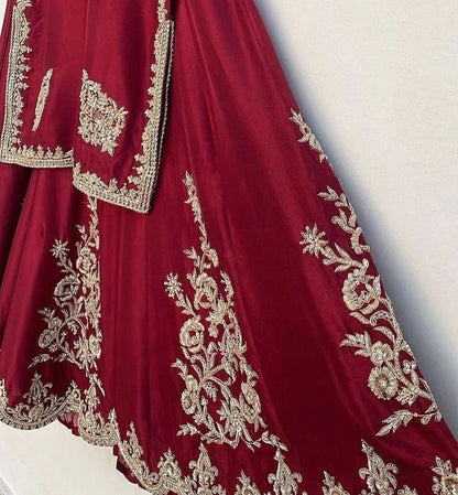 Sunehri Maroon Noor Sharara Set
