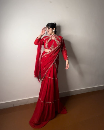 Mehr-E-Zaib Saree Ensemble
