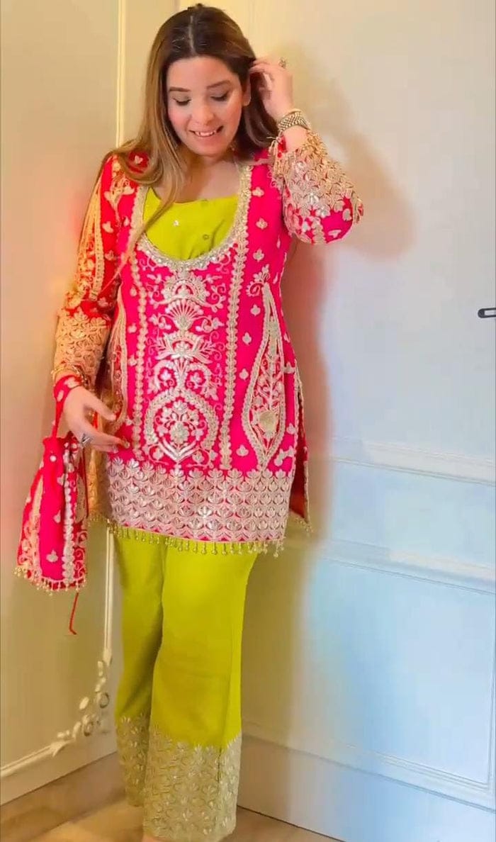 Desi Fusion Jacket Suit Set