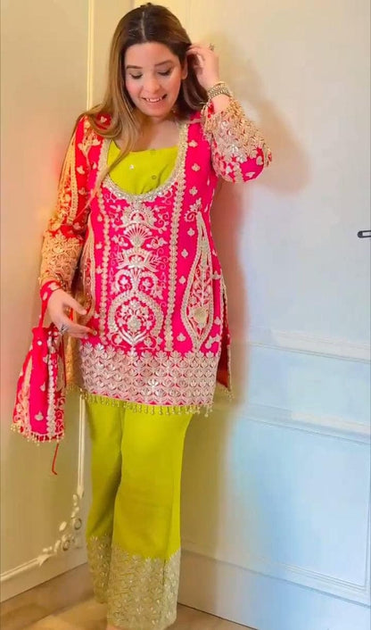 Desi Fusion Jacket Suit Set
