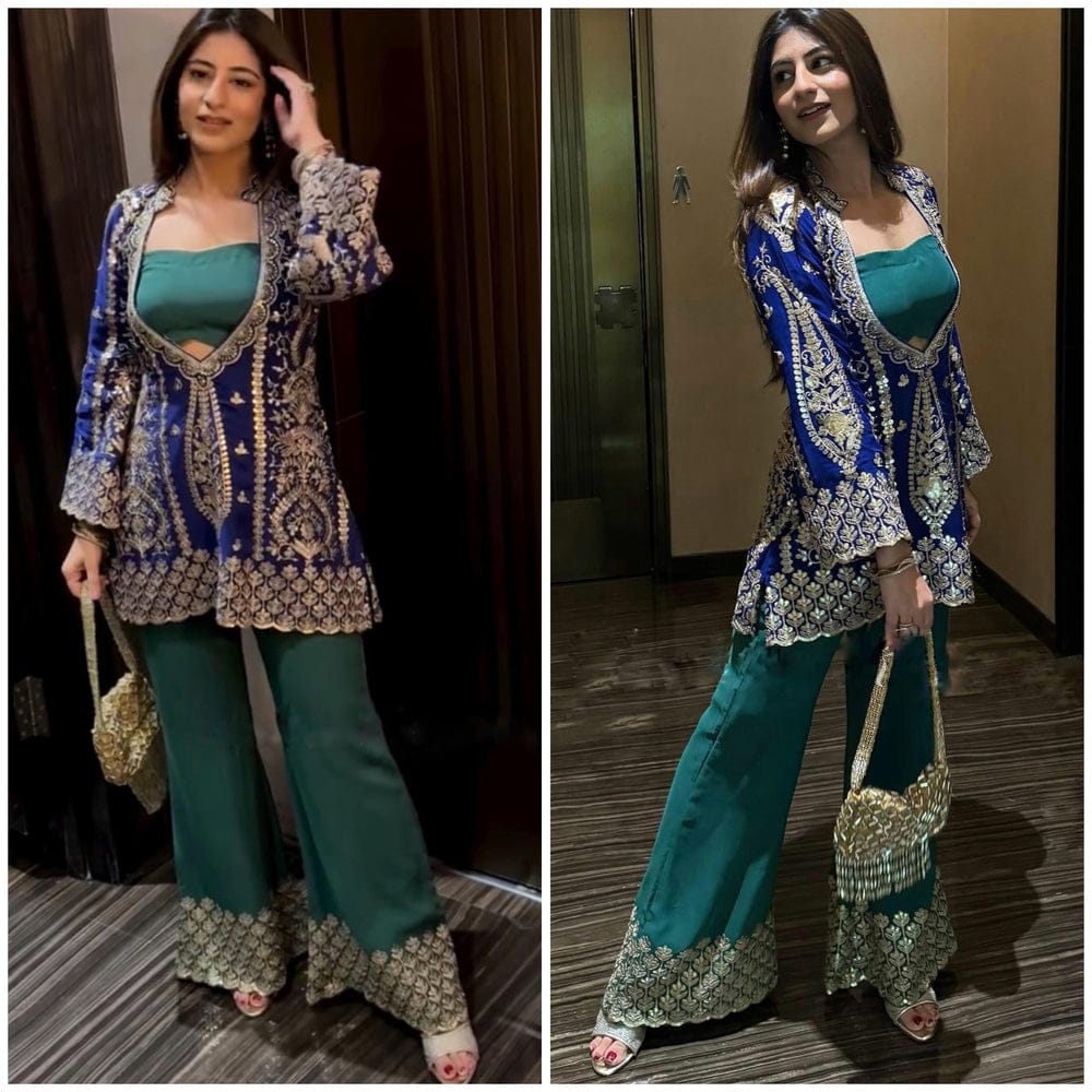 Desi Fusion Jacket Suit Set