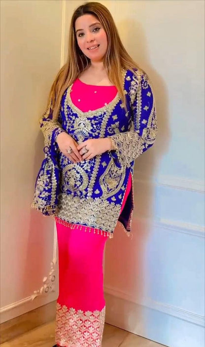 Desi Fusion Jacket Suit Set