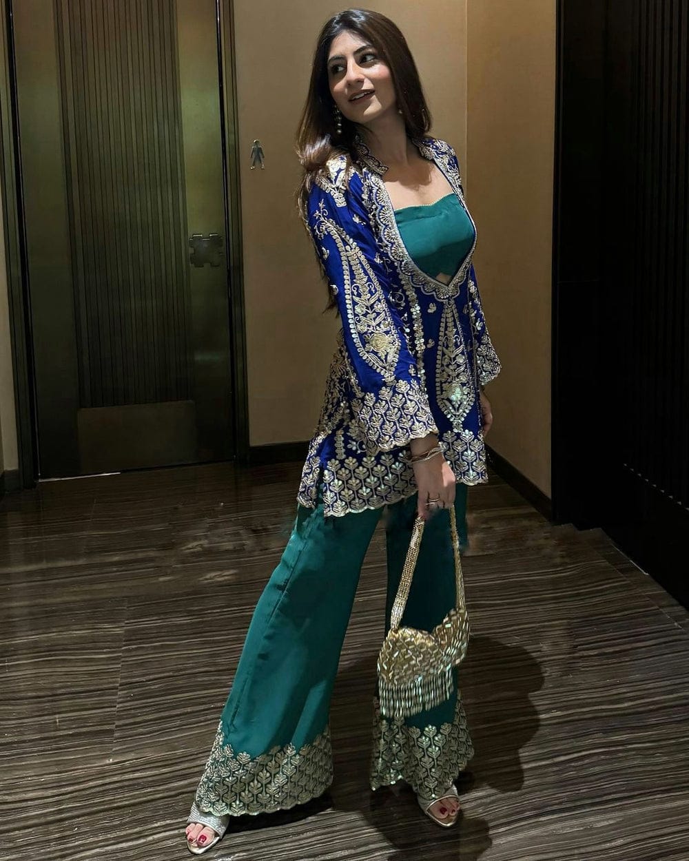 Desi Fusion Jacket Suit Set