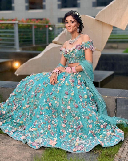 Blushing Bloom Floral Lehenga Set