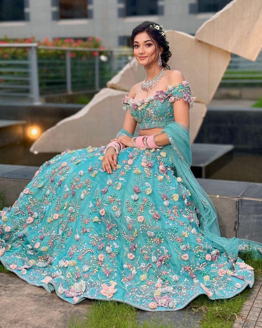 Blushing Bloom Floral Lehenga Set