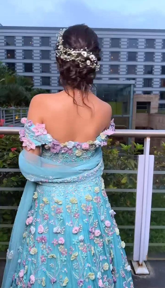 Blushing Bloom Floral Lehenga Set