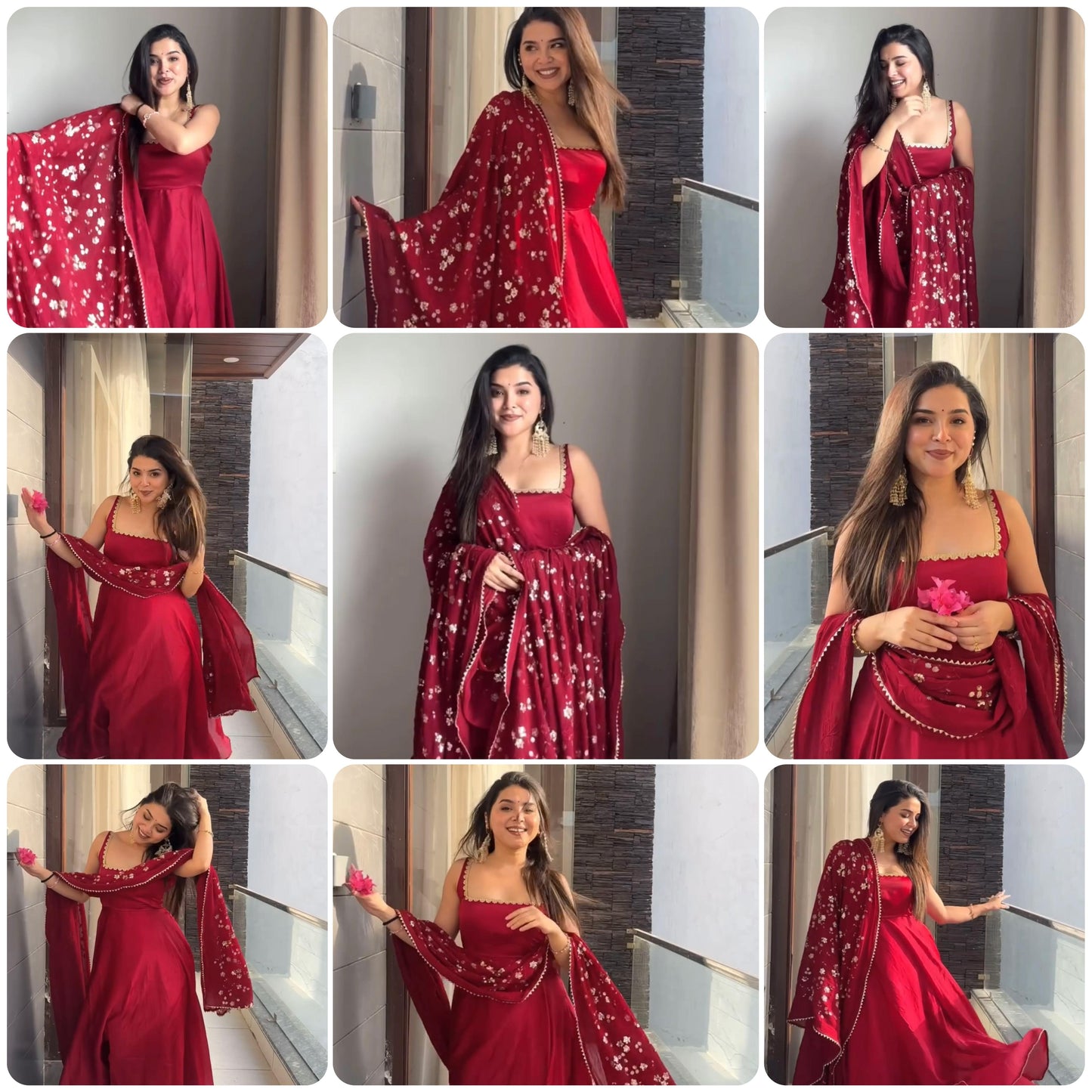 Zarmin Wine Glow Anarkali Suit