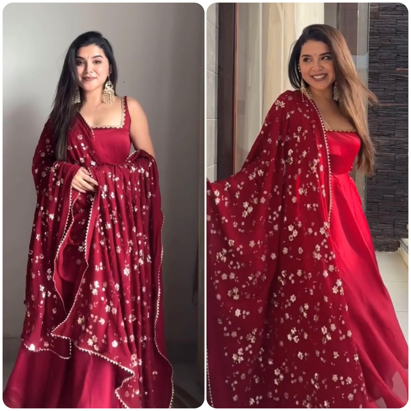 Zarmin Wine Glow Anarkali Suit