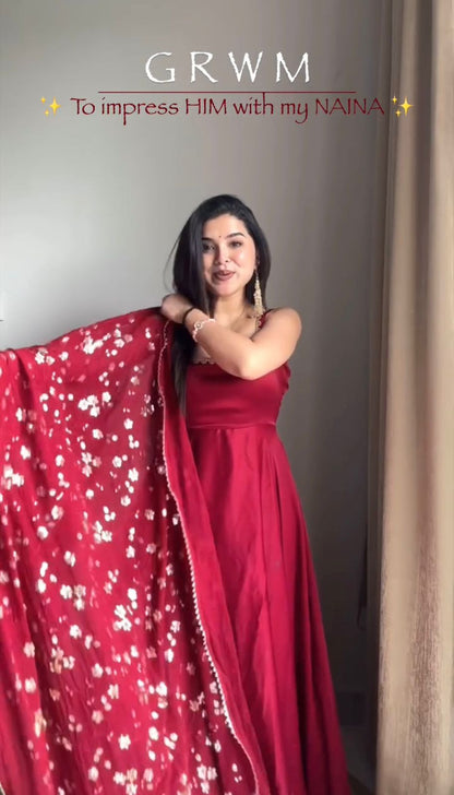 Zarmin Wine Glow Anarkali Suit