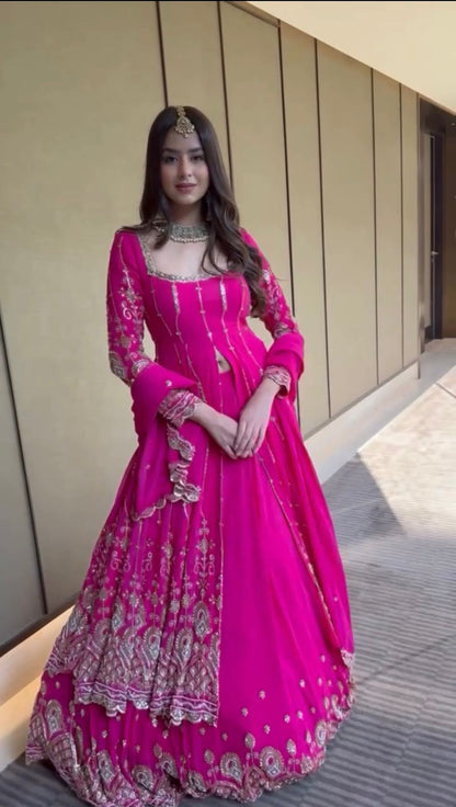 Heer Fuchsia Lehenga