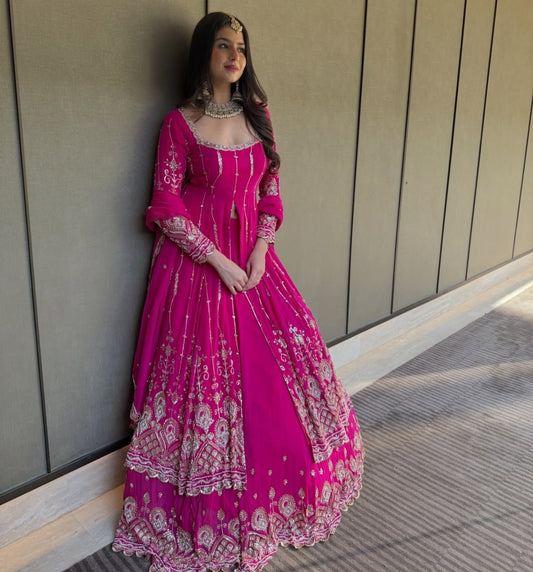 Heer Fuchsia Lehenga