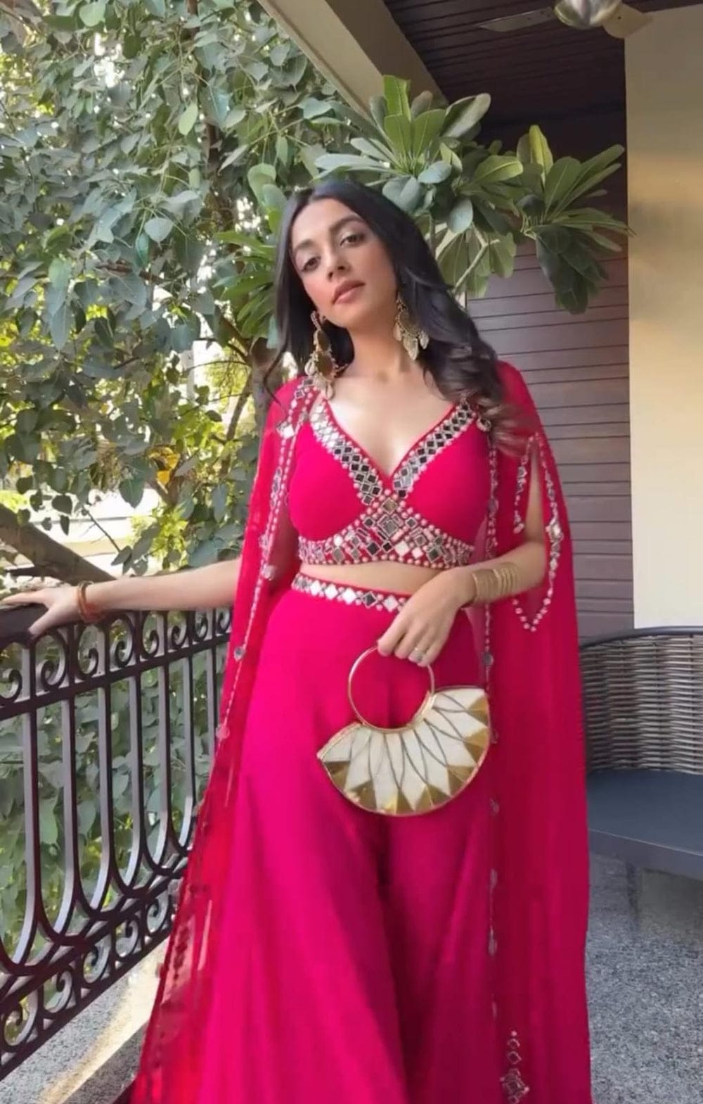 Pink Fuchsia Flair Three Piece Jacket Set