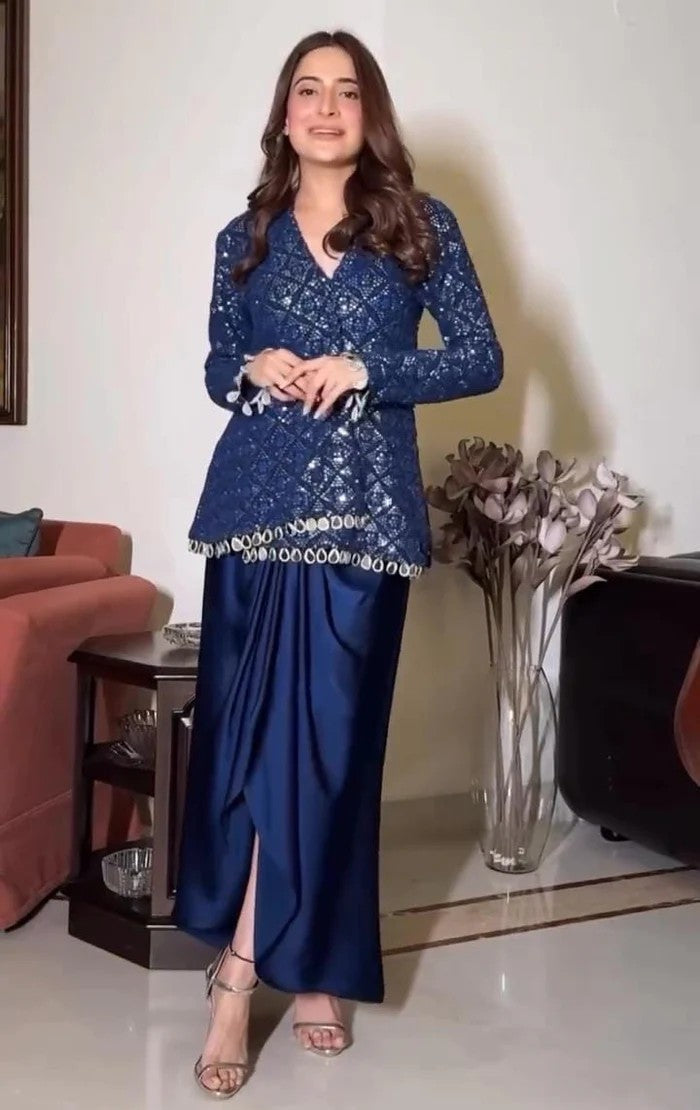 Royal Blue Azure Luxe Co-ord Set