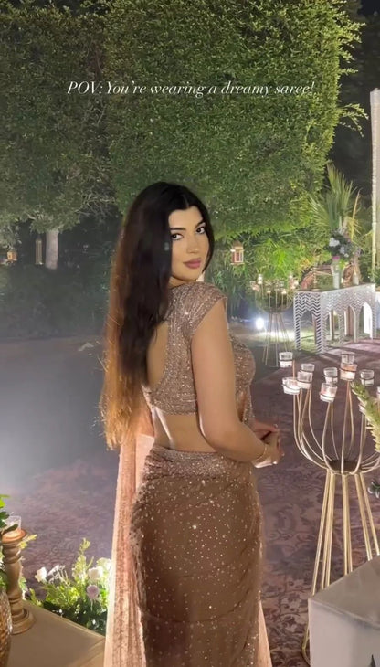 Zariyah-E-Noor Shimmer Saree