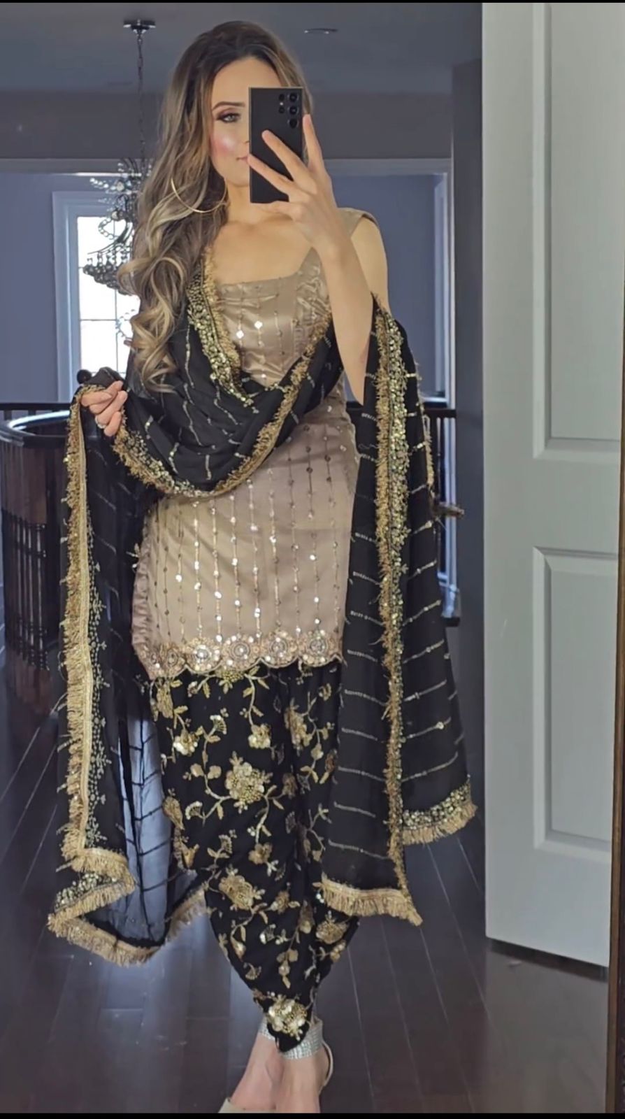 Royal Resham Dhoti Salwar Suit