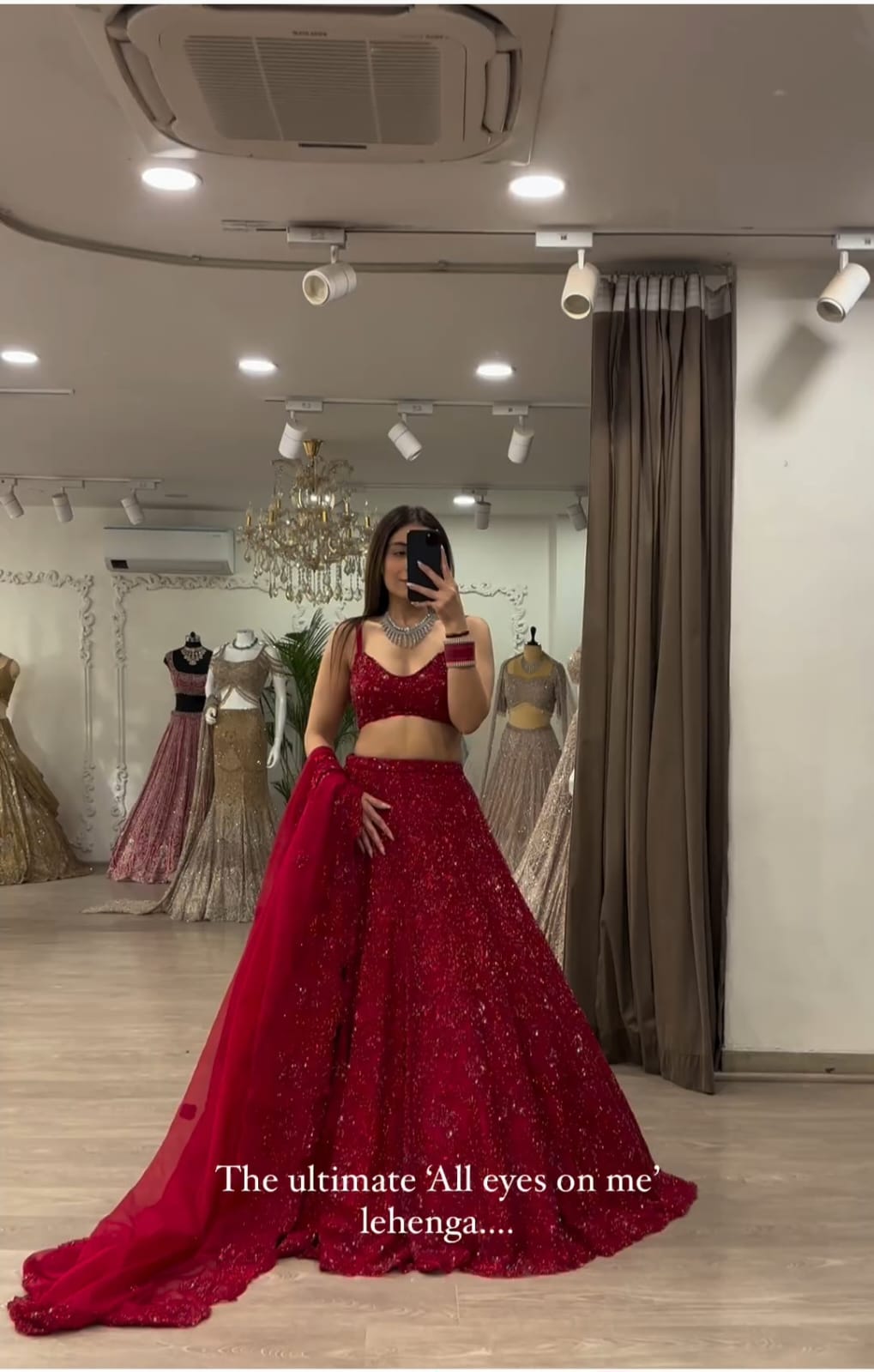 Gul-e-Naghma Laal Lehenga Choli