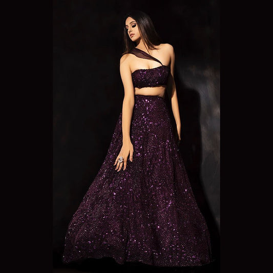 Royal Mist Voilet  Lehenga Set