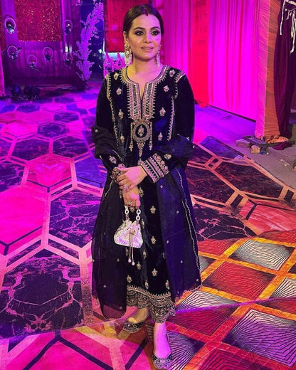 Festive Velvet Glow Palazzo Set