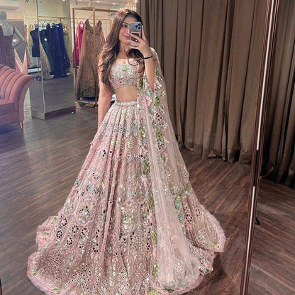 Blush Belle Dusky Rose Royale Lehenga
