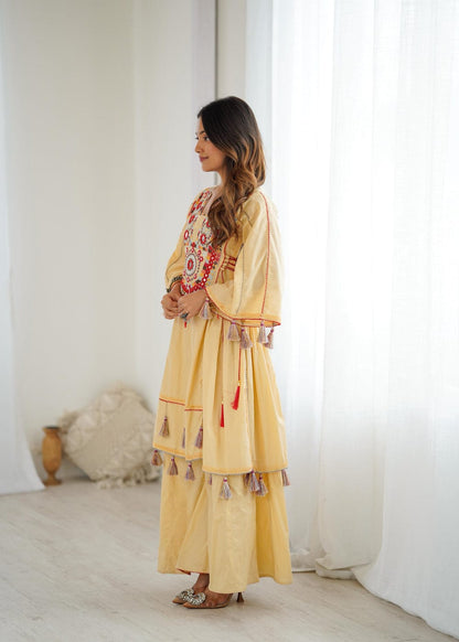 Boho Loom Khadi Indo-Western Set