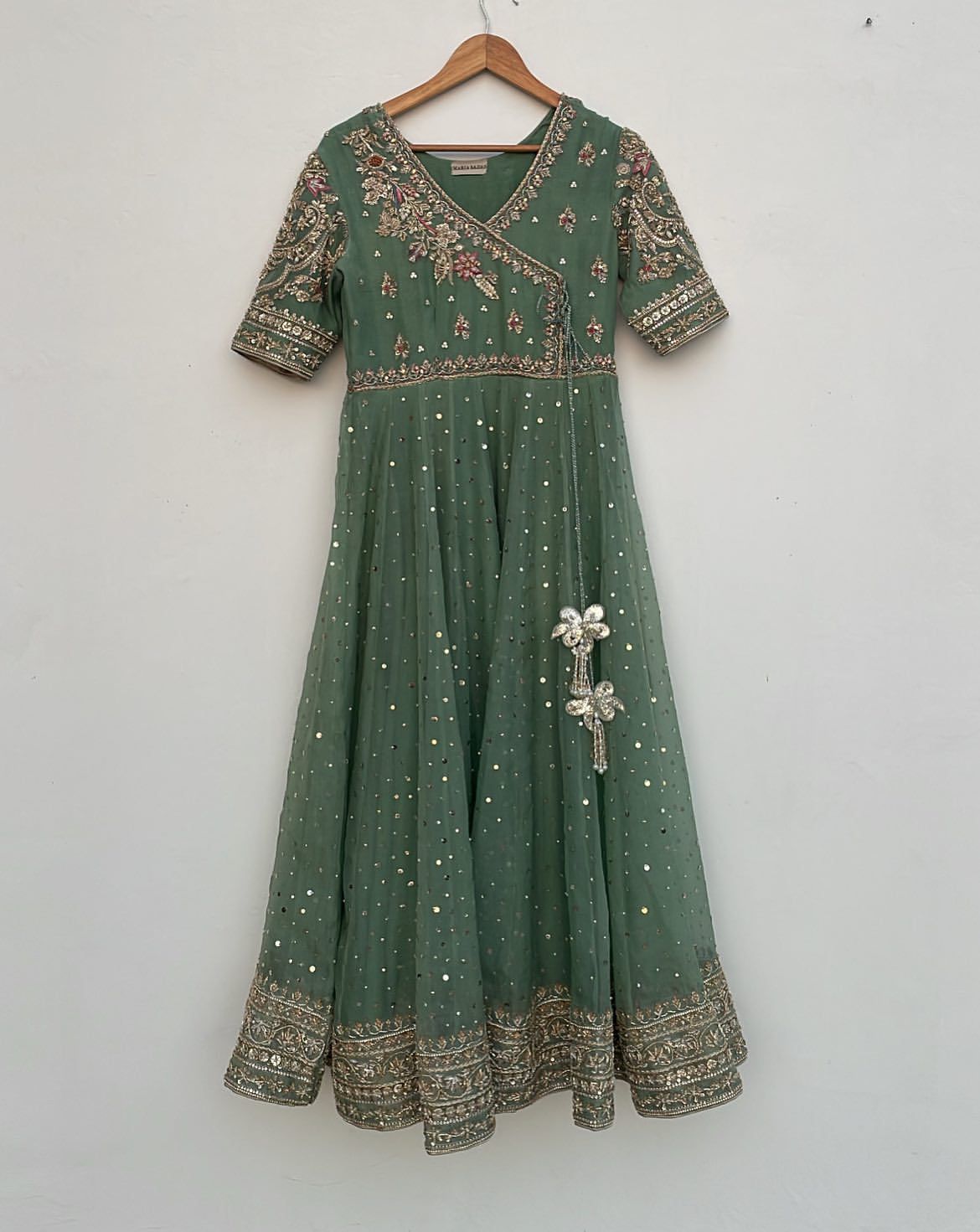 Enchanted Lush Leaf Gown With Dupatta